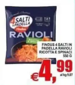 Pewex Findus 4 Salti in Padella Ravioli Ricotta e Spinaci offerta