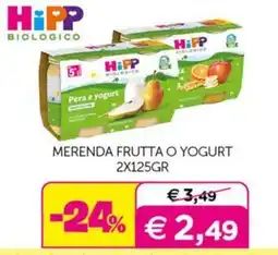 Universo Bimbo HiPP Biologico Merenda Frutta o Yogurt offerta
