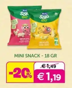 Universo Bimbo Solo Bio Mini Snack offerta
