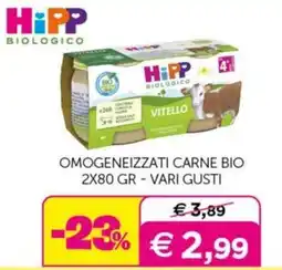 Universo Bimbo HiPP Biologico Omogeneizzati Carne Bio offerta