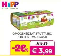 Universo Bimbo HiPP Biologico Omogeneizzati Frutta Bio offerta