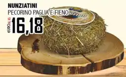 Big Food Nunziatini Pecorino Paglia E Fieno offerta