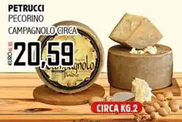 Big Food Petrucci Pecorino Campagnolo offerta