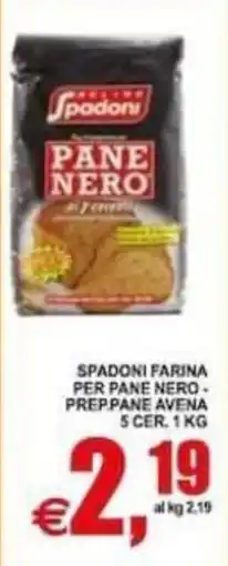 Pewex Spadoni farina per pane nero - prep.pane avena offerta