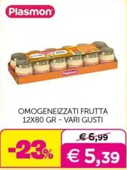 Universo Bimbo Plasmon omogeneizzati frutta offerta
