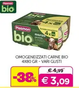 Universo Bimbo Plasmon bio omogeneizzati carne bio offerta