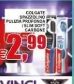 Pewex Colgate spazzolino pulizia profonda / slim soft carbone offerta