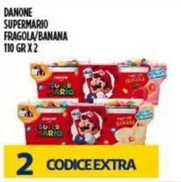 Supermercato Pollio Danone Super Mario Fragola/Banana offerta