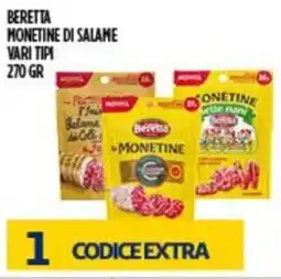 Supermercato Pollio Beretta monetine di salame offerta
