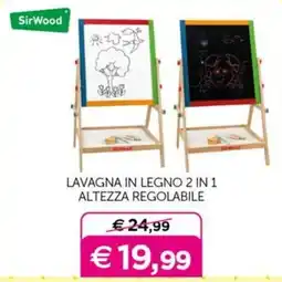 Universo Bimbo Lavagna in legno 2 in 1 SirWood offerta