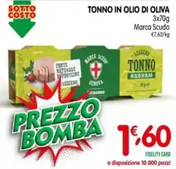 D'Ambros Tonno in olio di oliva Marca Scudo offerta