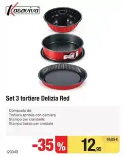 Handy fai da te Set 3 tortiere Delizia Red offerta