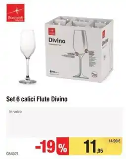 Handy fai da te Set 6 calici Flute Divino offerta