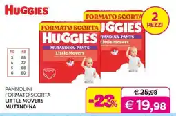 Universo Bimbo Huggies pannolini mutandina-pants little movers offerta