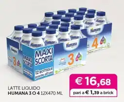 Universo Bimbo Latte liquido Humana 3 o 4 offerta