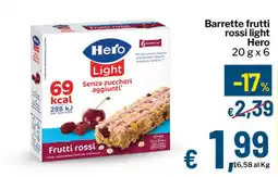 Qui Discount Barrette frutti rossi light Hero offerta