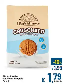 Qui Discount Il Borgo del Biscotto Cruschetti frollini 100% integrali offerta