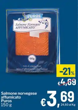 Qui Discount Salmone norvegese affumicato Puros offerta