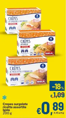 Qui Discount Crepes surgelate ricette assortite Igela offerta