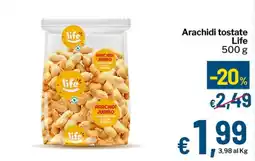 Qui Discount Arachidi tostate Life offerta