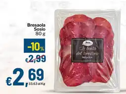Qui Discount Bresaola Sosio offerta