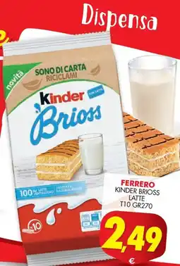 Mazzeo Supermercati Kinder Brioss Latte offerta