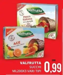 Mazzeo Supermercati Valfrutta succhi offerta
