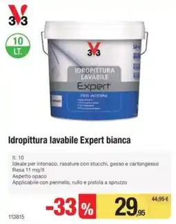 Handy fai da te Idropittura lavabile Expert bianca offerta