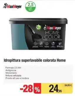 Handy fai da te Idropittura superlavabile colorata Home MaxMeyer offerta