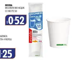 Big Food Bicchieri bio acqua Mivida offerta
