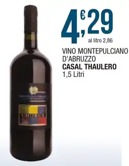 Maxi Sidis Vino Montepulciano d'Abruzzo Casal Thaulero offerta
