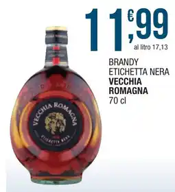 Maxi Sidis Brandy etichetta nera vecchia romagna offerta