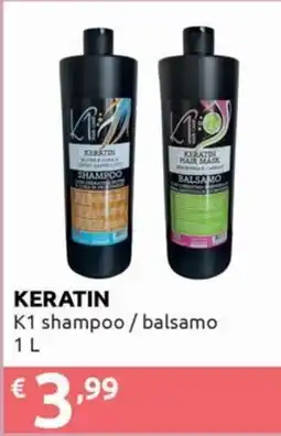 Smoll Keratin K1 shampoo / balsamo offerta