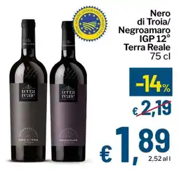 Qui Discount Nero di Troia/Negroamaro Terra Reale offerta