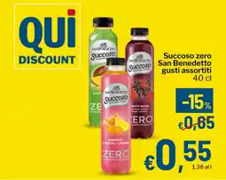Qui Discount Succoso zero San Benedetto offerta