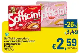 Qui Discount Sofficini pomodoro e mozzarella Findus offerta