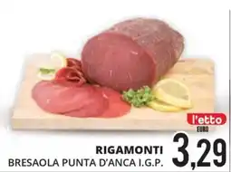 Mazzeo Supermercati Rigamonti Bresaola Punta d'Anca I.G.P. offerta