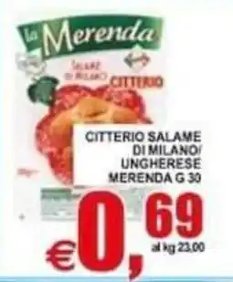 Pewex Citterio salame di milano ungherese offerta