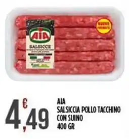 Supermercato Pollio AIA Salsiccia pollo tacchino con suino offerta
