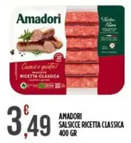 Supermercato Pollio Amadori Salsicce Ricetta Classica offerta