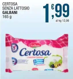 Maxi Sidis Certosa senza lattosio offerta