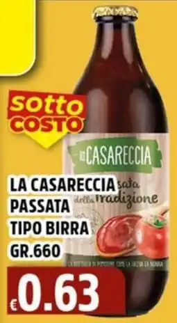 Big Food La Casareccia passata tipo birra offerta