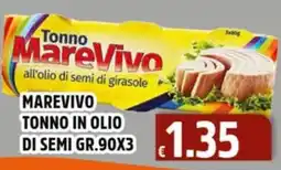Big Food Tonno MareVivo all'olio di semi di girasole offerta