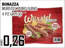 Big Food Bonazza wurstel puro suino offerta