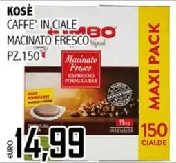 Big Food Kosè Caffè in Ciale Macinato Fresco offerta