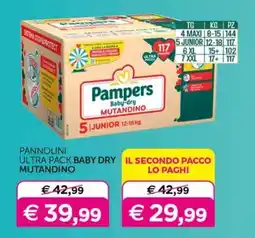 Universo Bimbo Pampers Baby-dry Mutandino offerta