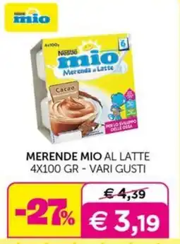 Universo Bimbo Merende mio al latte offerta