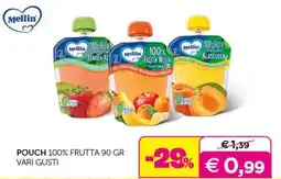 Universo Bimbo Mellin pouch 100% frutta offerta