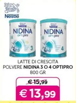 Universo Bimbo Nestlé Nidina Optipro offerta