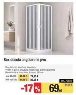 Handy fai da te Box doccia angolare in pvc offerta